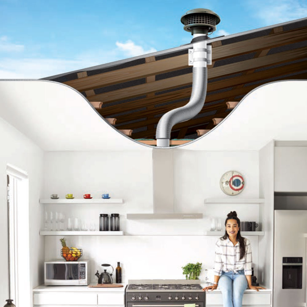 Range hood outlet exhaust fan